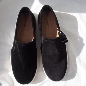 Torrid Black Velvet Slip-On Sneakers Size 10/NWT